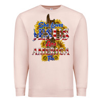 Pale Pink she loves jesus Premium Sweatshirt - texasbilliewilder