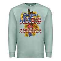 Seafoam she loves jesus Premium Sweatshirt - texasbilliewilder