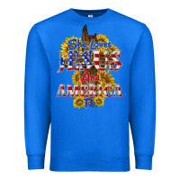 True Royal she loves jesus Premium Sweatshirt - texasbilliewilder