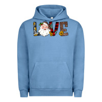 Pigment Pebble Blue love santa Urban Hoodie - JahusDesignShop