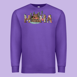 Mama With Bear And Daisy Premium Sweatshirt Designed By Ranaportraitstore