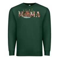 Sports Green mama with bear and daisy Premium Sweatshirt - RanaPortraitStore