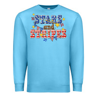 Ocean Blue stars and striper billie wilder Premium Sweatshirt - texasbilliewilder