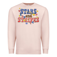 Pale Pink stars and striper billie wilder Premium Sweatshirt - texasbilliewilder