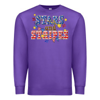 Purple stars and striper billie wilder Premium Sweatshirt - texasbilliewilder