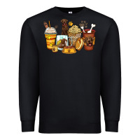 Black labrador retriever coffee cups Premium Sweatshirt - Zillion Design Studio