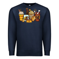 Navy labrador retriever coffee cups Premium Sweatshirt - Zillion Design Studio