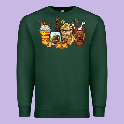 Premium Sweatshirt labrador retriever coffee cups