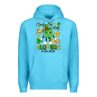 Ocean Blue i teach the cutest clovers in the patch Premium Hoodie - Artiststas