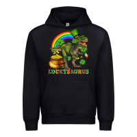 Black luckysaurus and st patricks Urban Hoodie - AdoDesignShop
