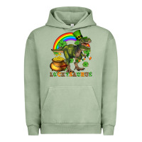 Pigment Oil Green luckysaurus and st patricks Urban Hoodie - AdoDesignShop