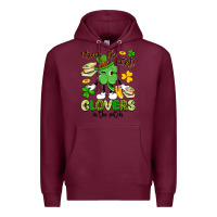 Burgundy i teach the cutest clovers in the patch Premium Hoodie - Artiststas