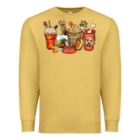 Antique Gold labradoodle coffee cups Premium Sweatshirt - Zillion Design Studio