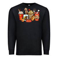 Black labradoodle coffee cups Premium Sweatshirt - Zillion Design Studio