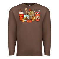 Chestnut labradoodle coffee cups Premium Sweatshirt - Zillion Design Studio