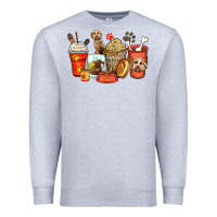 Heather Grey labradoodle coffee cups Premium Sweatshirt - Zillion Design Studio