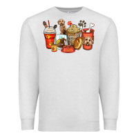 Oatmeal Heather labradoodle coffee cups Premium Sweatshirt - Zillion Design Studio