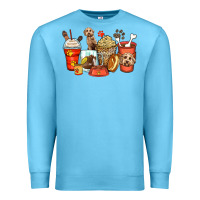 Ocean Blue labradoodle coffee cups Premium Sweatshirt - Zillion Design Studio