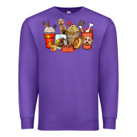 Purple labradoodle coffee cups Premium Sweatshirt - Zillion Design Studio