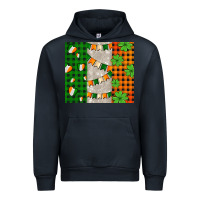 Navy irish flag with shamrocks and heart Urban Hoodie - AdoDesignShop