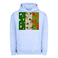 Pigment Grape Ice irish flag with shamrocks and heart Urban Hoodie - AdoDesignShop