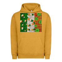 Pigment Peanut Butter irish flag with shamrocks and heart Urban Hoodie - AdoDesignShop