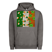 Pigment Tornado irish flag with shamrocks and heart Urban Hoodie - AdoDesignShop