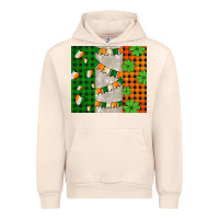Sandshell irish flag with shamrocks and heart Urban Hoodie - AdoDesignShop