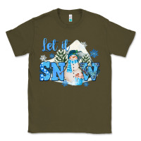 Army Green let it snow christmas Classic Tee - FaDigitalArtStudio