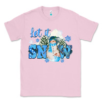 Bubblegum Pink let it snow christmas Classic Tee - FaDigitalArtStudio