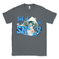 Charcoal Heather let it snow christmas Classic Tee - FaDigitalArtStudio