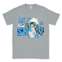 Heather Grey let it snow christmas Classic Tee - FaDigitalArtStudio