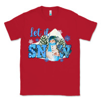 Red let it snow christmas Classic Tee - FaDigitalArtStudio