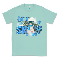 Seafoam let it snow christmas Classic Tee - FaDigitalArtStudio