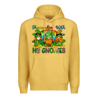 Antique Gold shamrockin with my gnomies Premium Hoodie - Artiststas