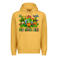 Mustard shamrockin with my gnomies Premium Hoodie - Artiststas