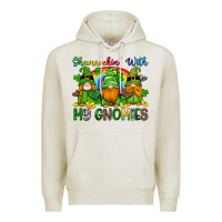 Oatmeal Heather shamrockin with my gnomies Premium Hoodie - Artiststas