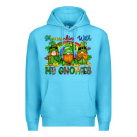 Ocean Blue shamrockin with my gnomies Premium Hoodie - Artiststas