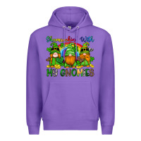 Purple shamrockin with my gnomies Premium Hoodie - Artiststas