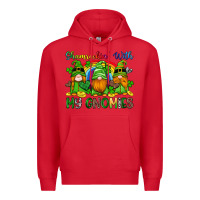 Red shamrockin with my gnomies Premium Hoodie - Artiststas