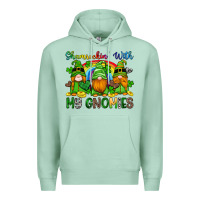 Seafoam shamrockin with my gnomies Premium Hoodie - Artiststas