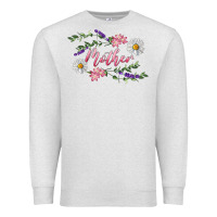 Oatmeal Heather floral mother Premium Sweatshirt - RanaPortraitStore