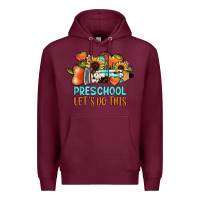 Burgundy preschool let's do this Premium Hoodie - JahusDesignShop
