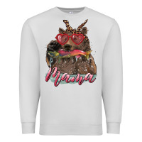 Dove Grey mother's day mama bear wıth bandana and glasses Premium Sweatshirt - RanaPortraitStore