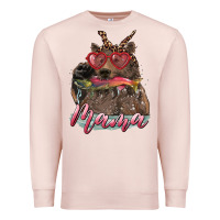 Pale Pink mother's day mama bear wıth bandana and glasses Premium Sweatshirt - RanaPortraitStore