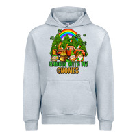 Heather Grey hangin with my gnomes with rainbow Urban Hoodie - AdoDesignShop
