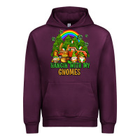 Mauve Wine hangin with my gnomes with rainbow Urban Hoodie - AdoDesignShop
