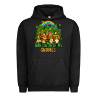 Pigment Black hangin with my gnomes with rainbow Urban Hoodie - AdoDesignShop