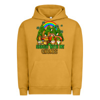 Pigment Peanut Butter hangin with my gnomes with rainbow Urban Hoodie - AdoDesignShop