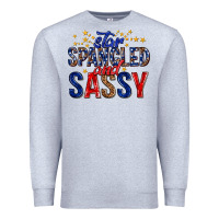 Heather Grey star spangled and sassy billie wilder Premium Sweatshirt - texasbilliewilder